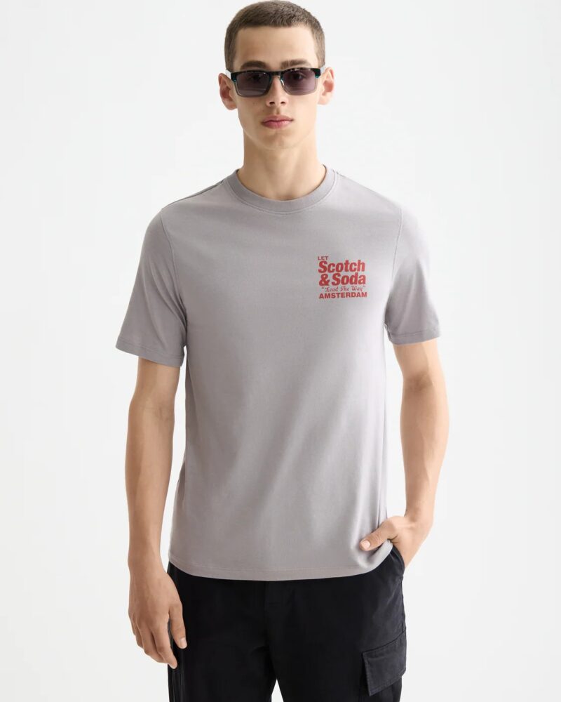 REGULAR-FIT FRONT + BACK AW T-SHIRT SCOTCH&SODA