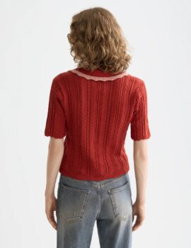 POINTELLE COLLARED KNITTED POLO SCOTCH&SODA