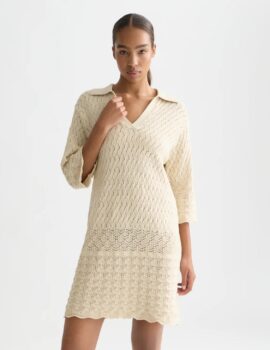 POINTELLE STITCH KNITTED SHORT TUNIC DRESS SCOTCH & SODA