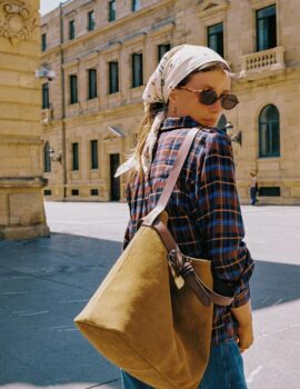 BOLSO MEDIANO PIEL SERRAJE INDI & COLD