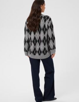 KASIMONE ARGYLE JERSEY KAFFE