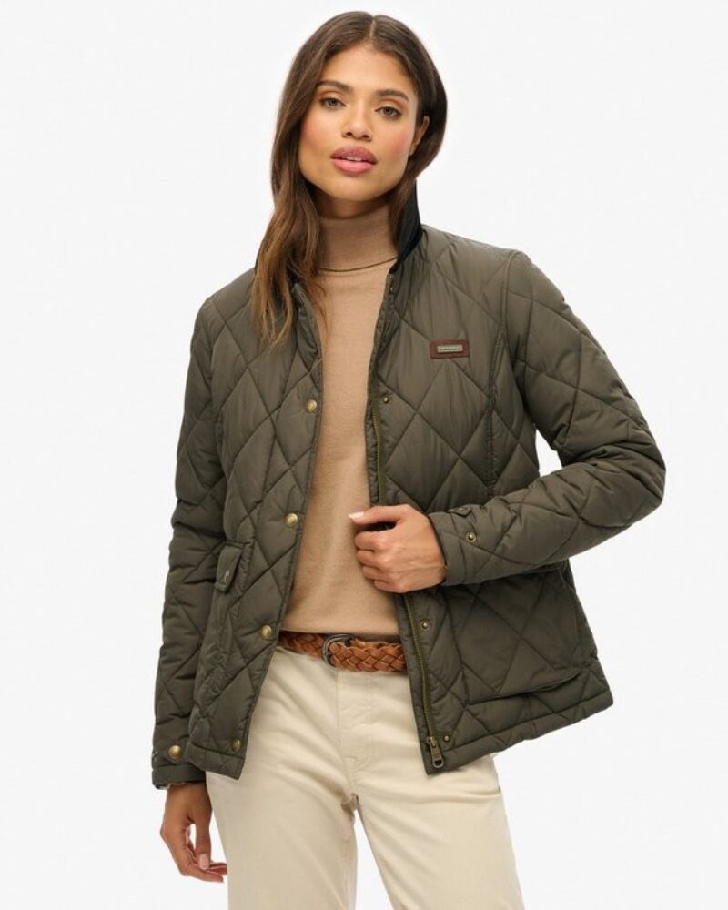 CHAQUETA ACOLCHADA CON RIBETE DE PANA SUPERDRY